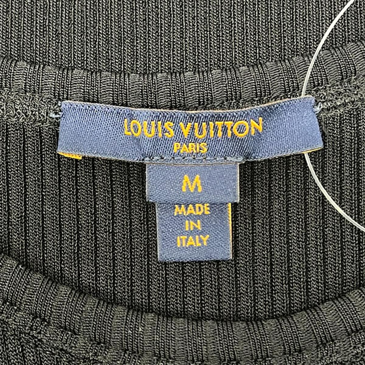 Louis Vuitton Dress M Ger Black Long Sleeve Knit Lace — view 3