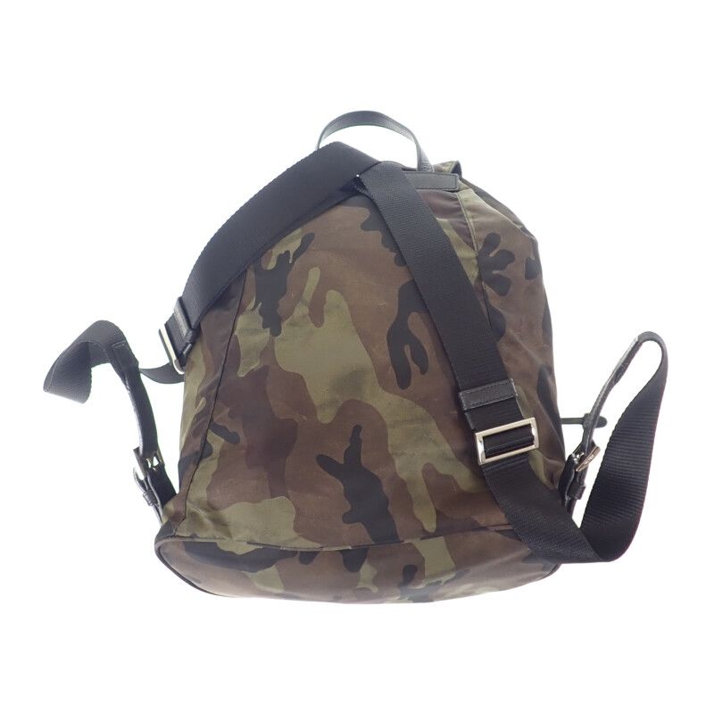 Prada Backpack Nylon Leather Tessuto Camouflage Khaki — view 3