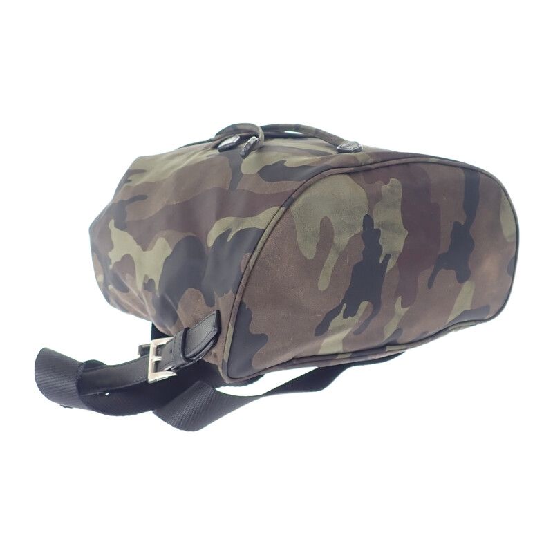 Prada Backpack Nylon Leather Tessuto Camouflage Khaki — view 4