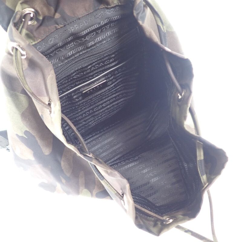 Prada Backpack Nylon Leather Tessuto Camouflage Khaki — view 6