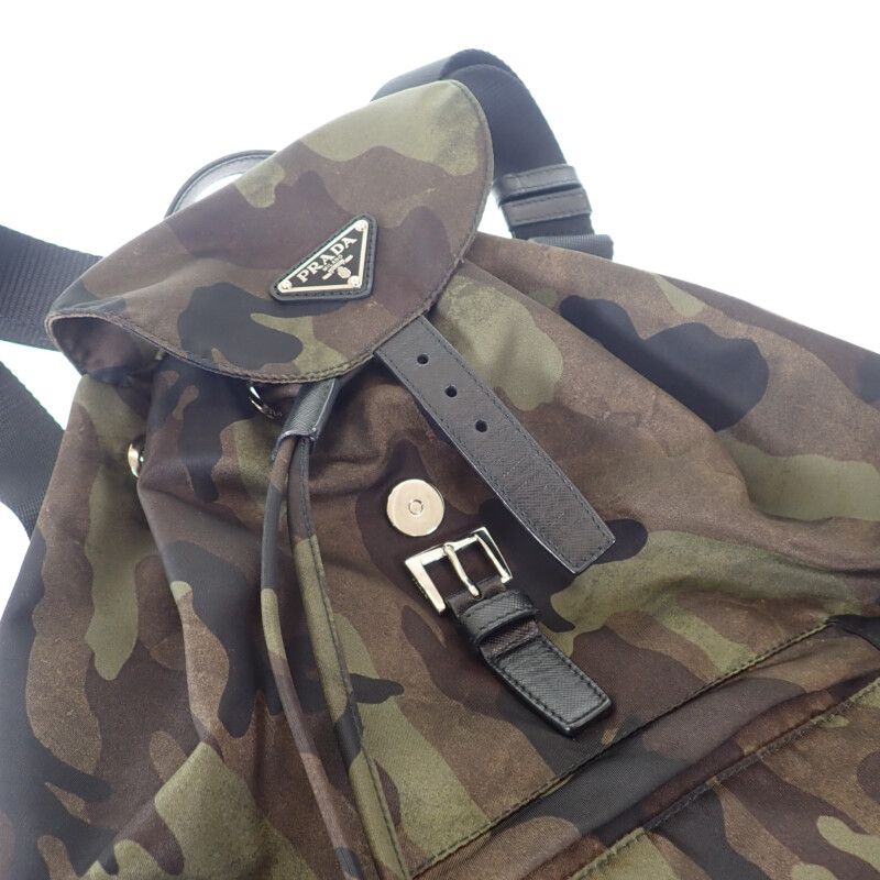 Prada Backpack Nylon Leather Tessuto Camouflage Khaki — view 5