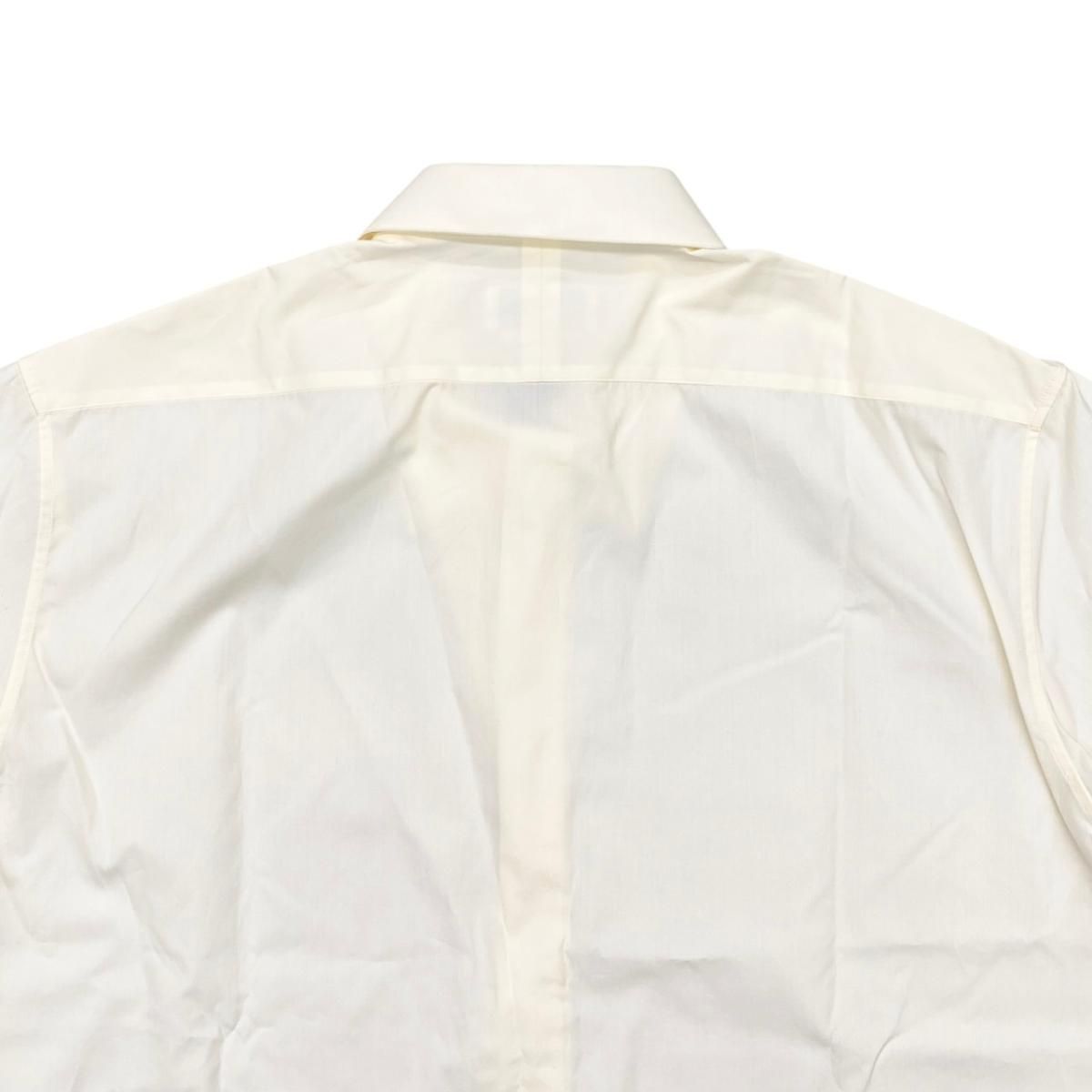 Hermes Long Sleeve Shirt Dress 43 Cotton White Beige — view 5