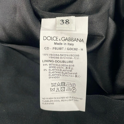Dolce & Gabbana Dress 38 S Black Pink Multi 3/4 Sleeve Knee Length Floral — view 4