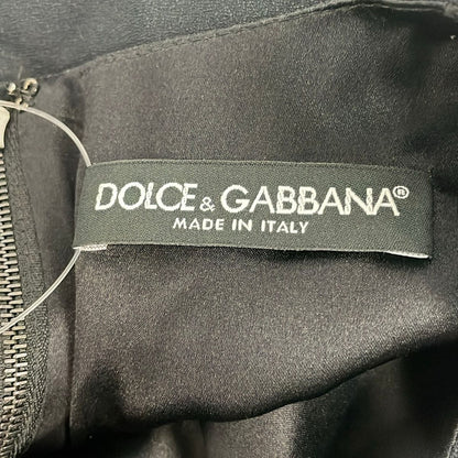 Dolce & Gabbana Dress 38 S Black Pink Multi 3/4 Sleeve Knee Length Floral — view 3
