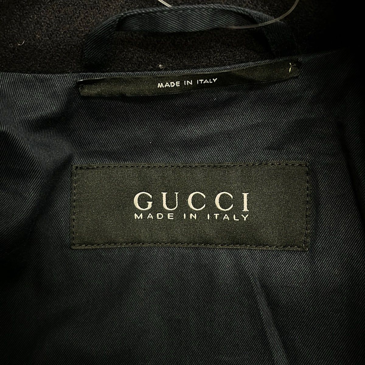 Gucci Duffle Coat 46 S Dark Navy Dark Brown Long Sleeve Winter Autumn — view 3