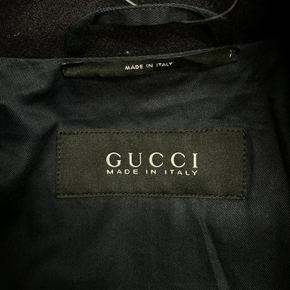 Gucci Duffle Coat 46 S Dark Navy Dark Brown Long Sleeve Winter Autumn — view 3