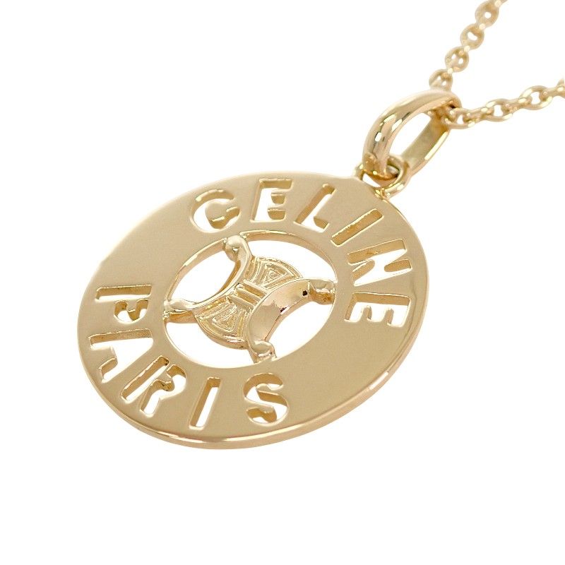 Celine Macadam Circle Pendant 18k Gold — view 5