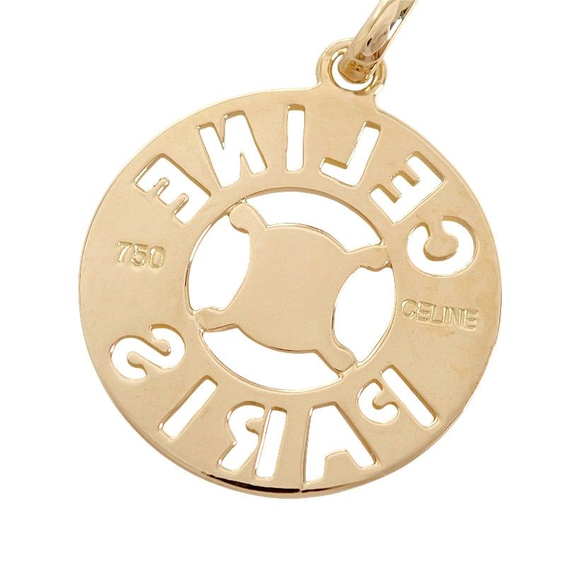 Celine Macadam Circle Pendant 18k Gold — view 7