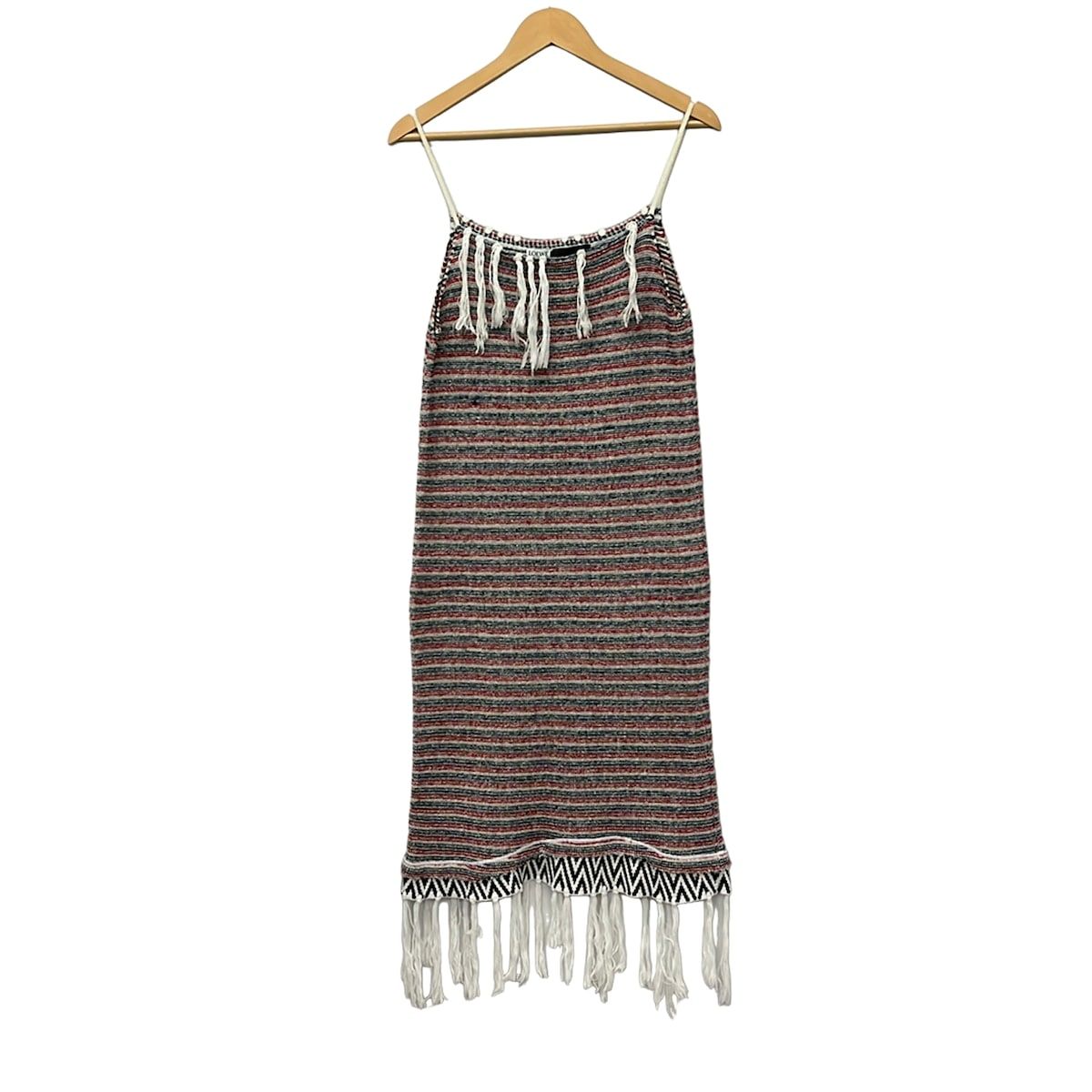 Loewe Dress M Red Navy Multi Cami Long Border Paula & Moritz Ibiza