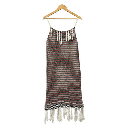 Loewe Dress M Red Navy Multi Cami Long Border Paula & Moritz Ibiza — view 2