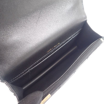 Chanel Quilted Flap Phone Case 2-Way Shoulder Bag Lambskin Black Gold — view 8