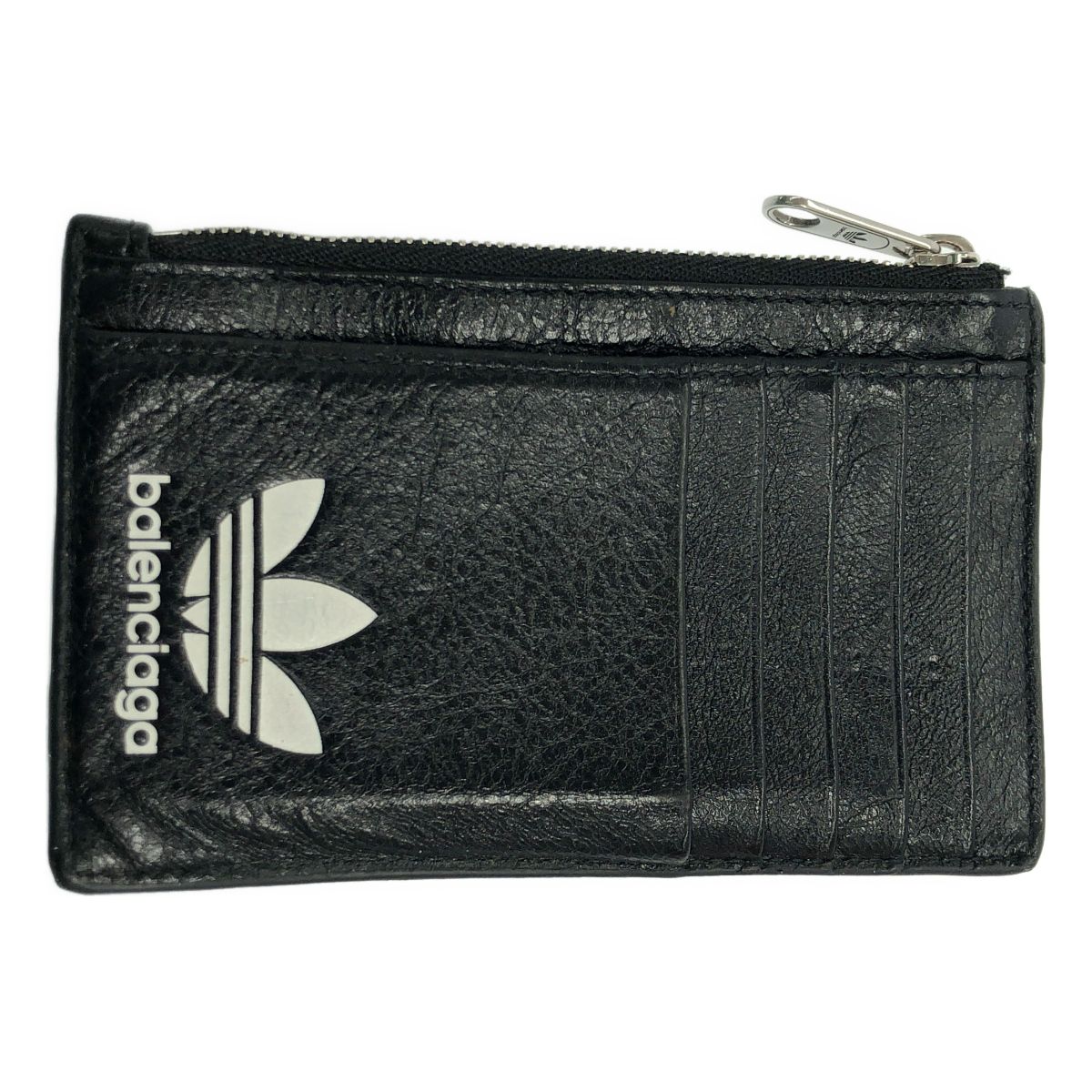 Balenciaga Adidas Fragment Leather Card Case Black
