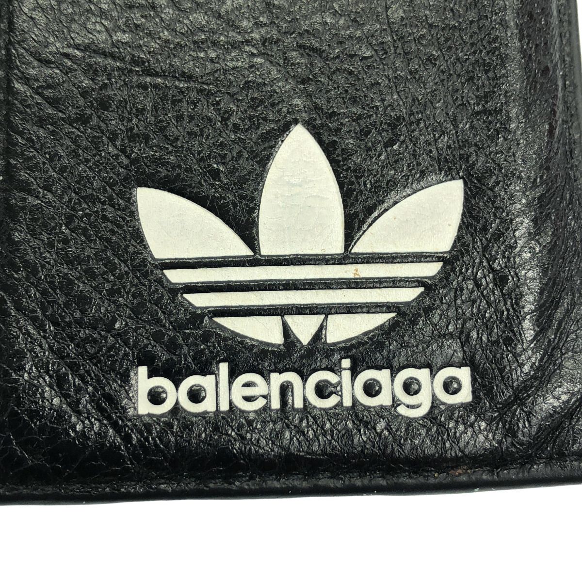 Balenciaga Adidas Fragment Leather Card Case Black — view 3