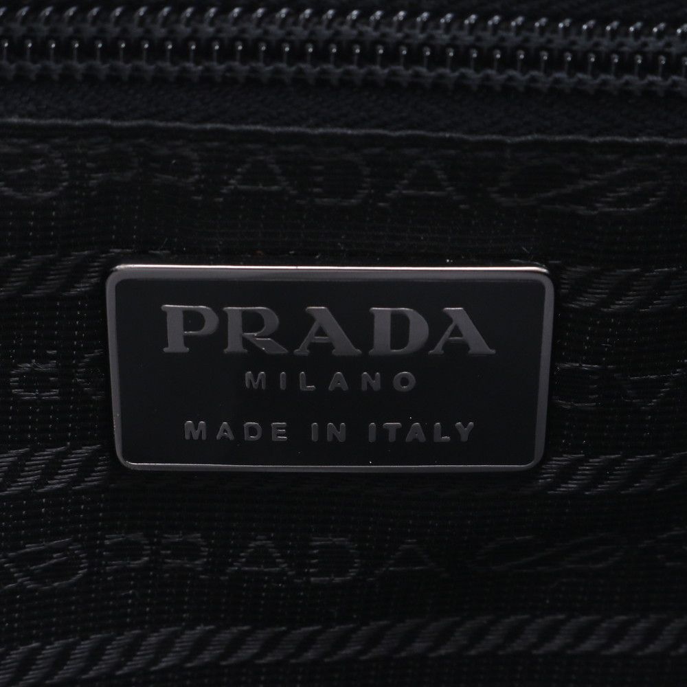 Prada Leather Nylon Handbag Tote Black — view 8