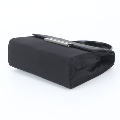 Prada Leather Nylon Handbag Tote Black — view 4