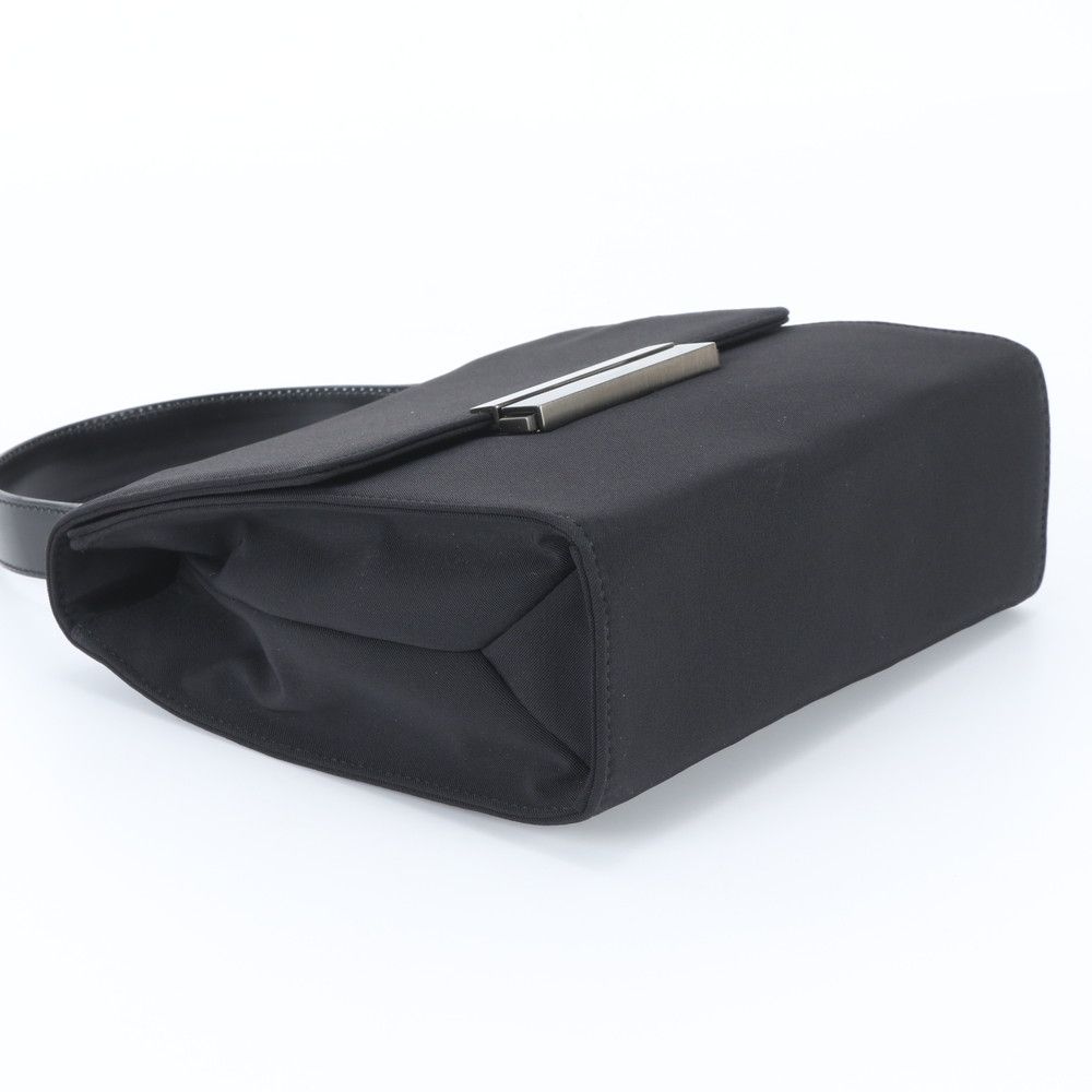 Prada Leather Nylon Handbag Tote Black — view 5