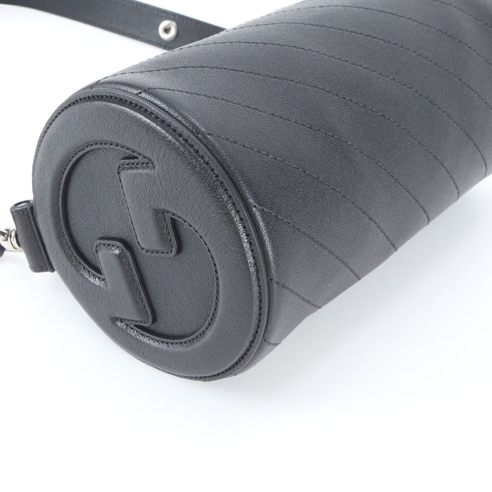 Gucci Blanc Di Leather Shoulder Bag Hand Black — view 4