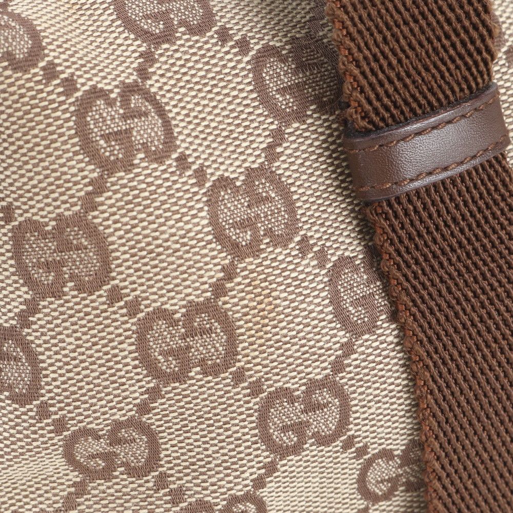Gucci GG Canvas Leather Shoulder Bag Tote Hand Brown — view 8