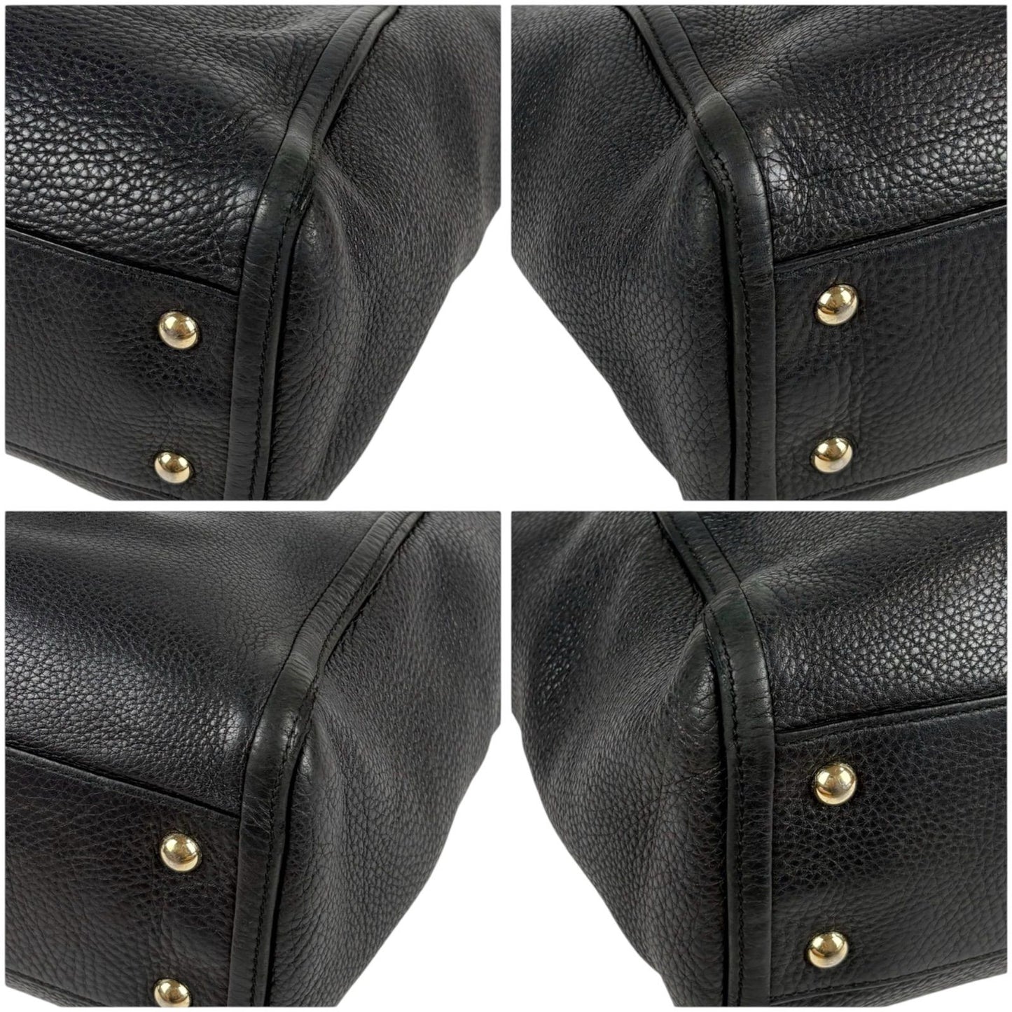Gucci 2-Way Interlocking Soho Shoulder Bag Black Leather — view 8