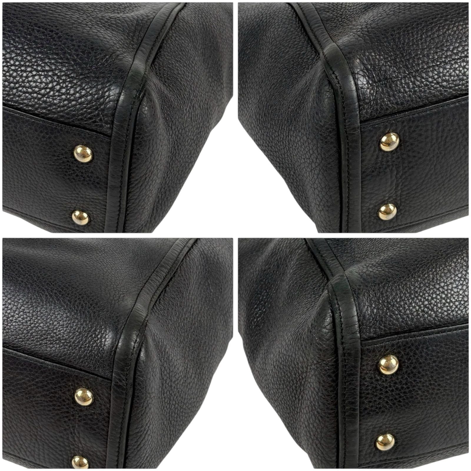 Gucci 2-Way Interlocking Soho Shoulder Bag Black Leather — view 8