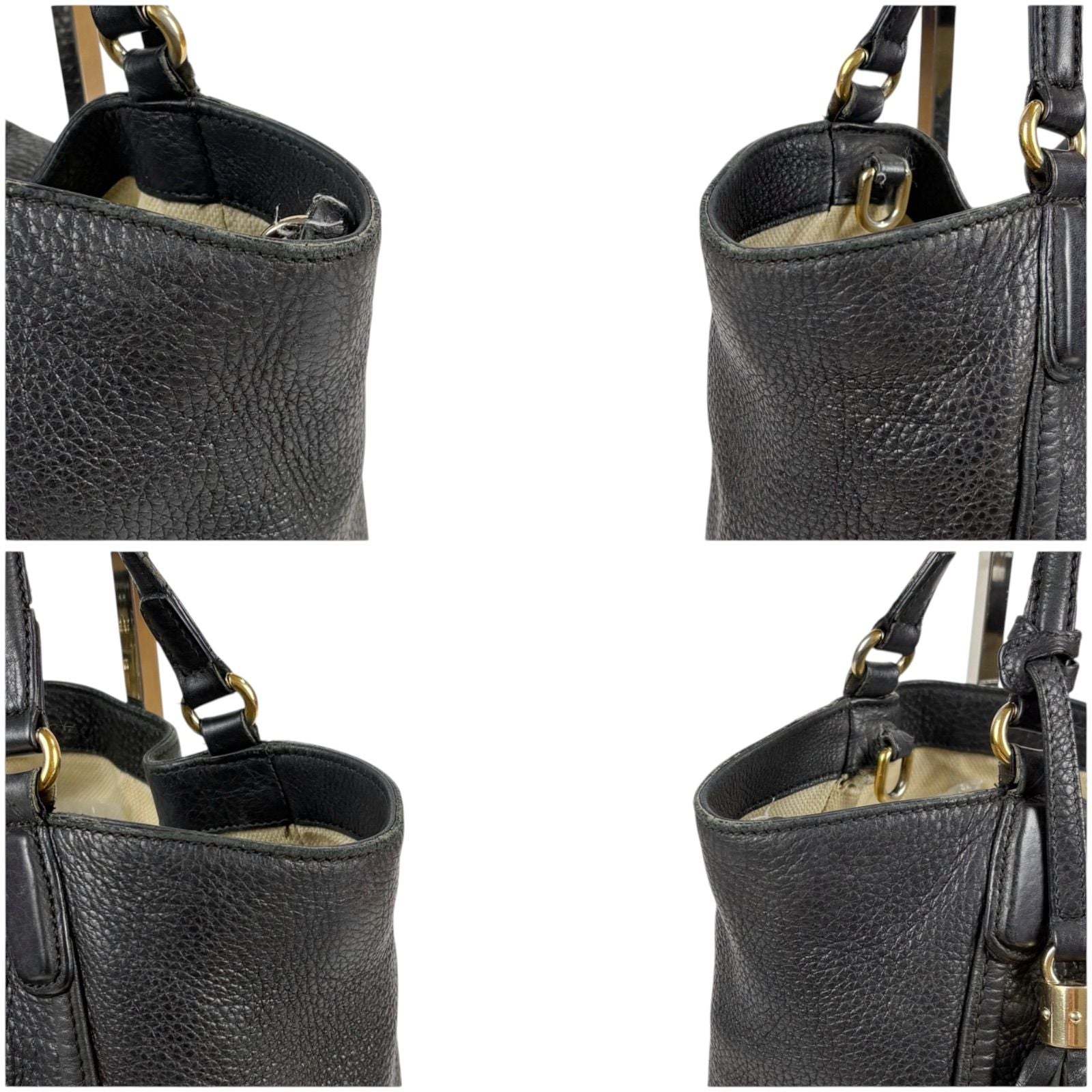 Gucci 2-Way Interlocking Soho Shoulder Bag Black Leather — view 7
