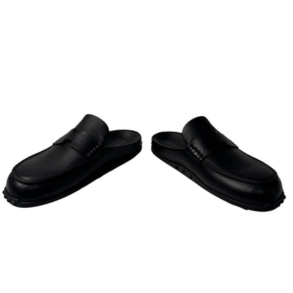 Hermes Mix Mules 36 Leather Black Slip — view 5