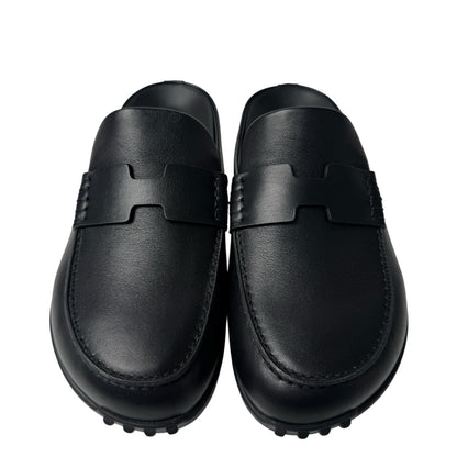 Hermes Mix Mules 36 Leather Black Slip