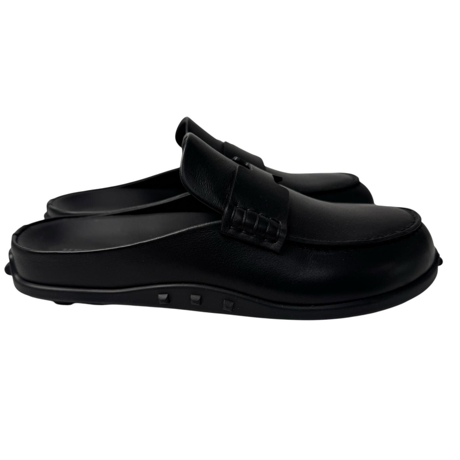 Hermes Mix Mules 36 Leather Black Slip — view 2