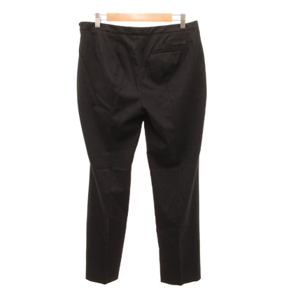 Prada Trousers Beltless Pants Ankle Length Wool 44 Black — view 2