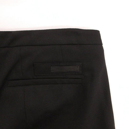 Prada Trousers Beltless Pants Ankle Length Wool 44 Black — view 7