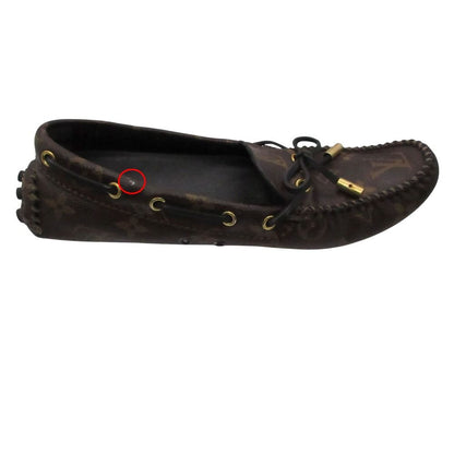 Louis Vuitton Moccasins Arizona Line Monogram Leather Ribbon Driving Shoes Flat — view 7