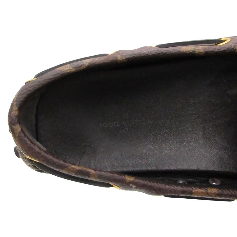 Louis Vuitton Moccasins Arizona Line Monogram Leather Ribbon Driving Shoes Flat — view 5