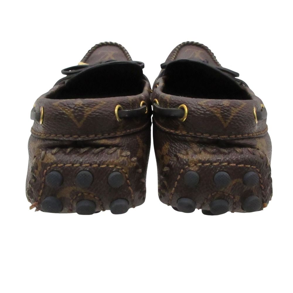 Louis Vuitton Moccasins Arizona Line Monogram Leather Ribbon Driving Shoes Flat — view 2