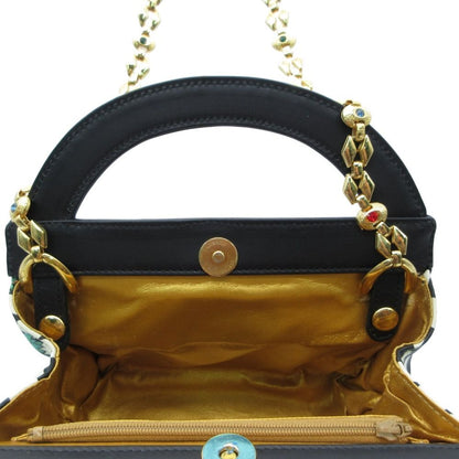 Versace Gianni Shoulder Bag Chain Vintage 309 1 Black — view 9