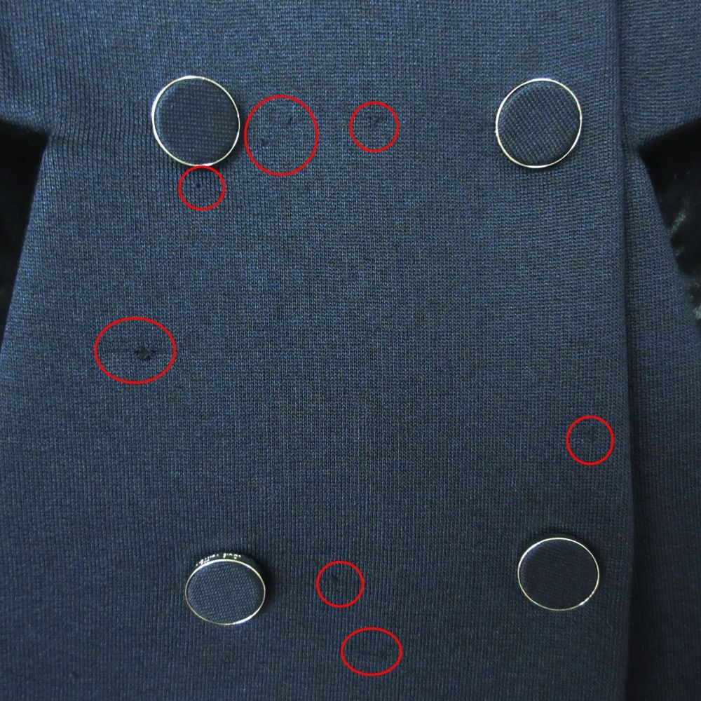 Louis Vuitton by Marc Jacobs coat Double Breasted Jacket Velour Contrast — view 6