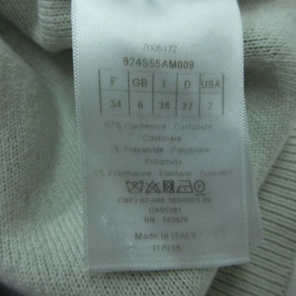 Dior Knit J'adior 8 Letter Ring Boxy Cashmere Sweater Long Sleeve Gray 38