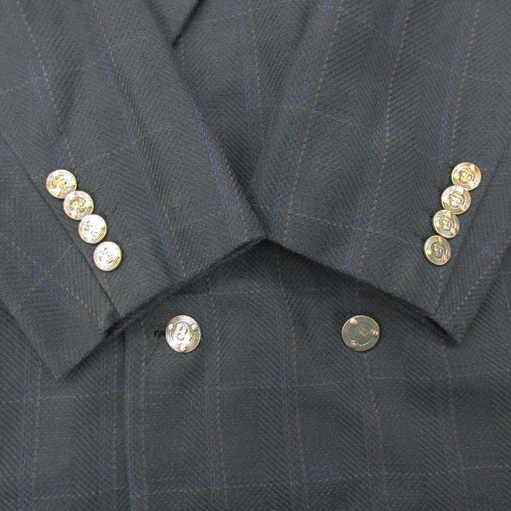 Dior Vintage Dio Monsieur Double jacket Breasted Blazer ludo Logo Button Silk — view 6