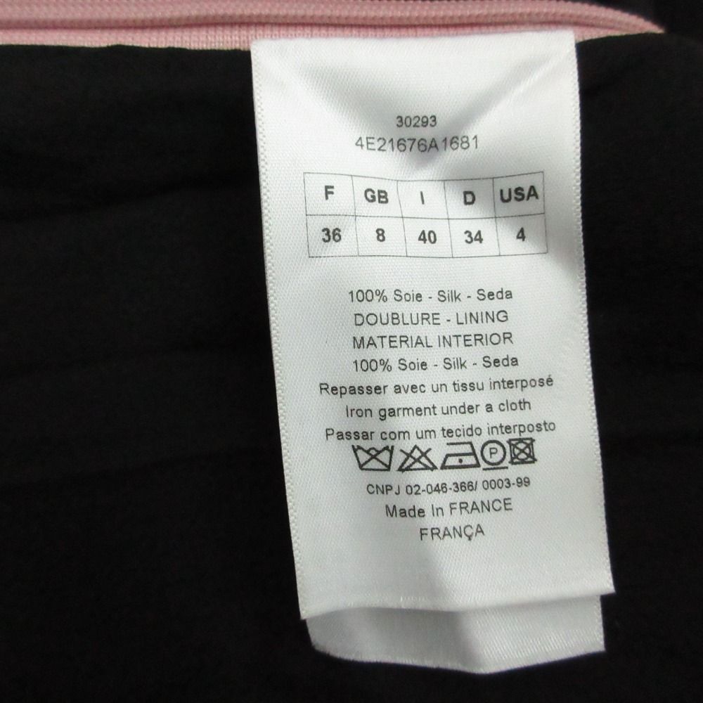 Dior Dress Sleeveless Asymmetrical Floral Pattern Rose Silk Pink 40 — view 4
