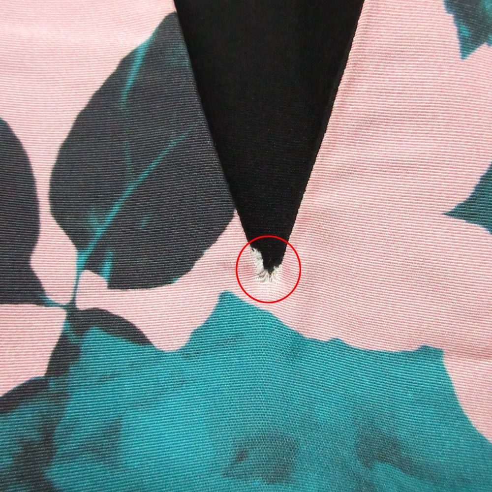 Dior Dress Sleeveless Asymmetrical Floral Pattern Rose Silk Pink 40 — view 6