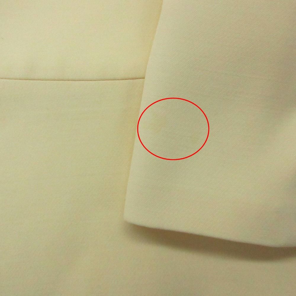 Dior Dress Velours Neck Flare Wool Silk White 38 — view 5