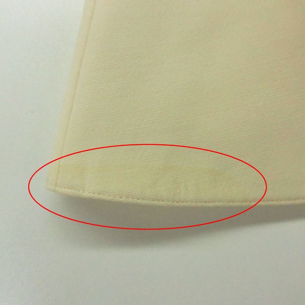 Dior Dress Velours Neck Flare Wool Silk White 38 — view 9