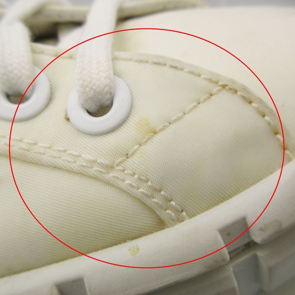 Prada Platform Sneakers Double Wheels Nylon Gabardine Shoes White — view 8