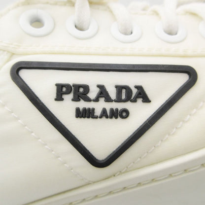 Prada Platform Sneakers Double Wheels Nylon Gabardine Shoes White — view 6