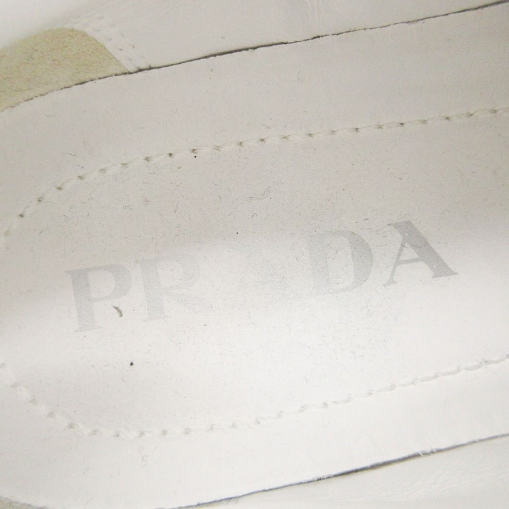 Prada Platform Sneakers Double Wheels Nylon Gabardine Shoes White — view 7