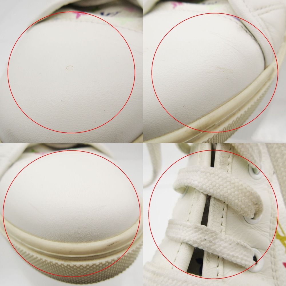 Louis Vuitton Sneakers Monogram Multicolor High Cut Shoes Leather LV Logo White — view 9