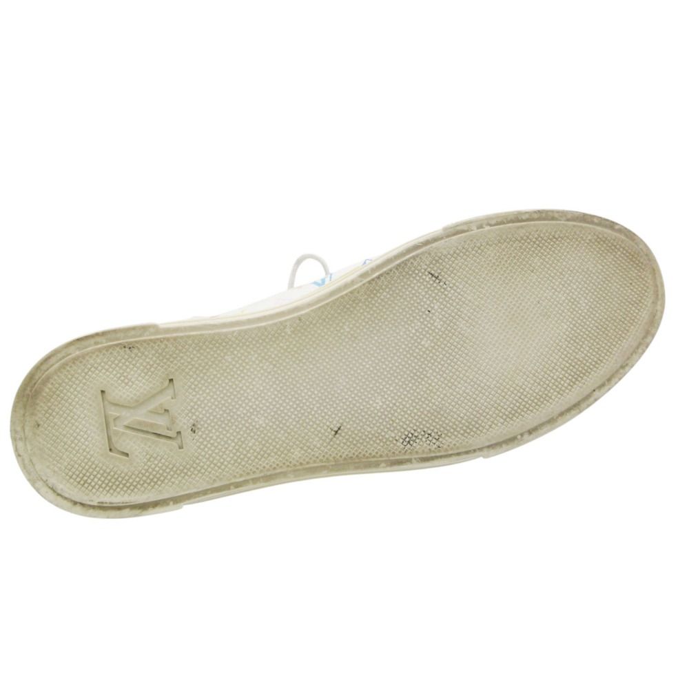 Louis Vuitton Sneakers Monogram Multicolor High Cut Shoes Leather LV Logo White — view 3