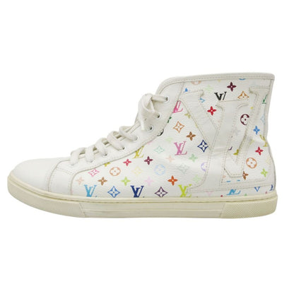 Louis Vuitton Sneakers Monogram Multicolor High Cut Shoes Leather LV Logo White