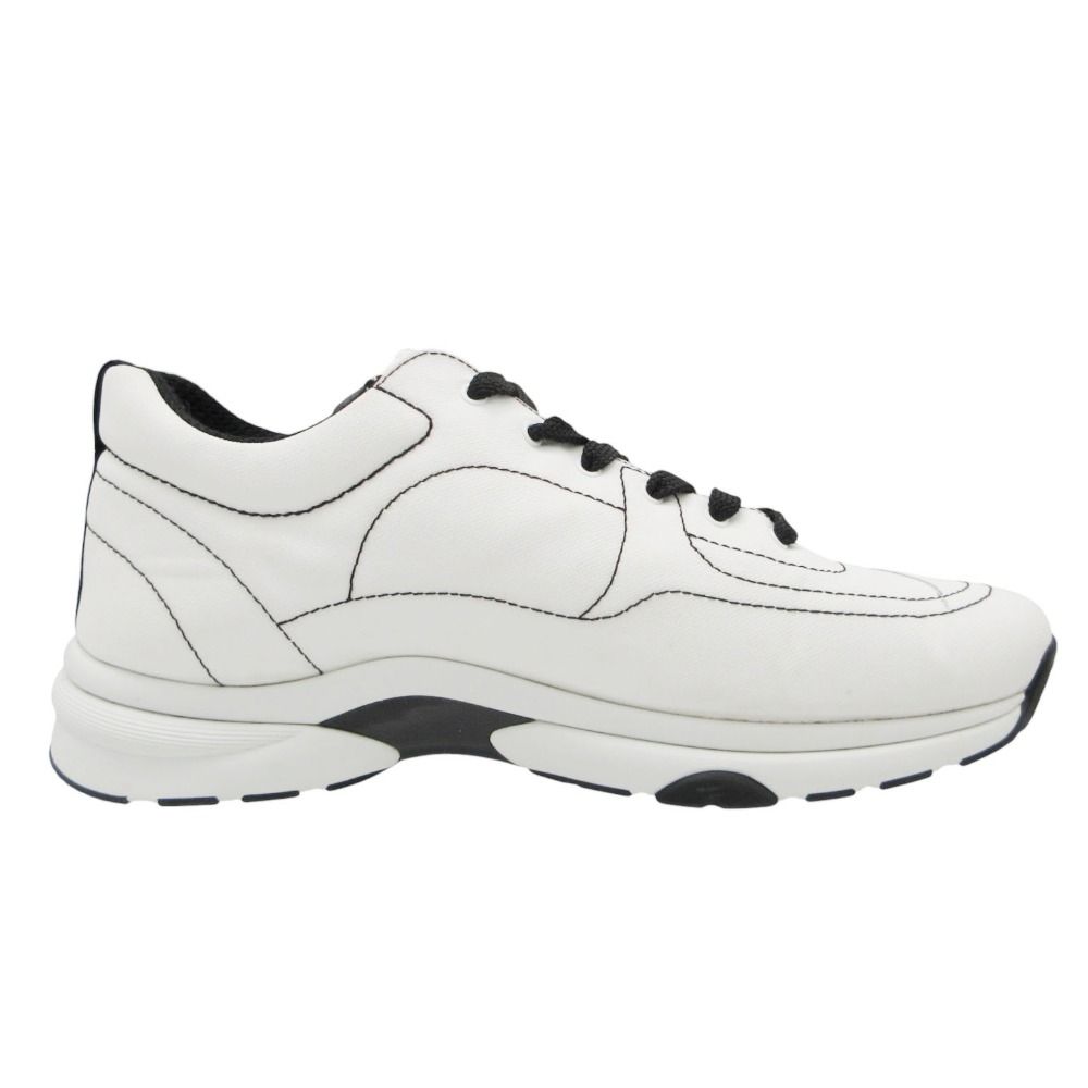 Chanel Sneakers CC Logo Stitch Shoes White — view 2