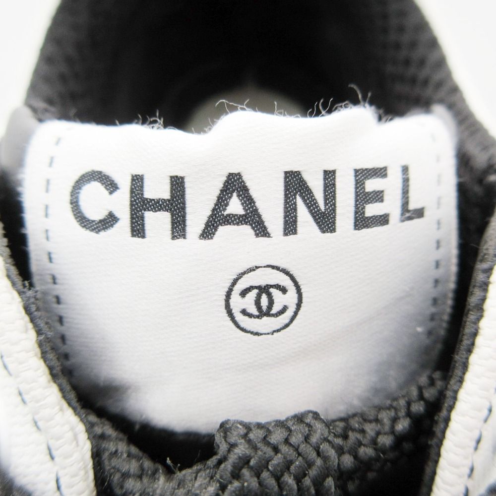 Chanel Sneakers CC Logo Stitch Shoes White — view 6