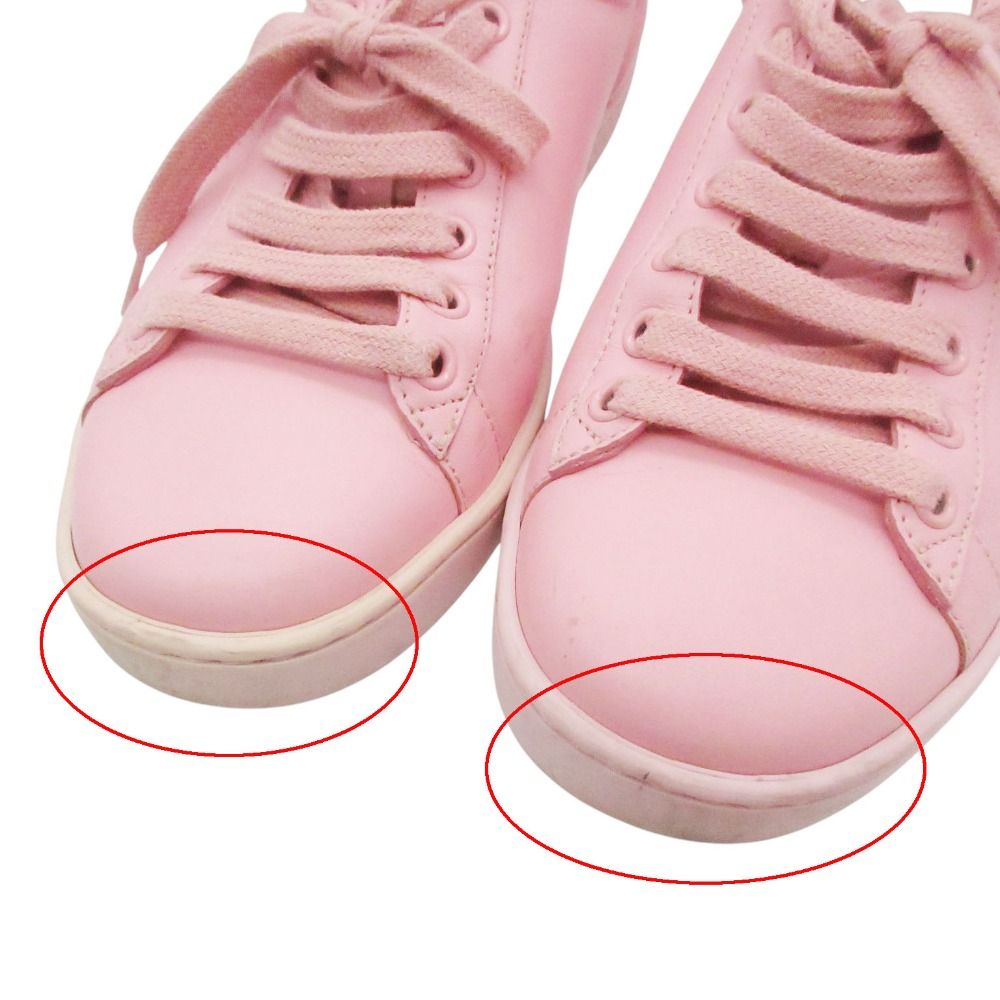 Gucci Sneakers Ace Interlocking Leather Low Cut Shoes Pink — view 8